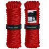 Amarine Made Pair of Double Braided Nylon Dock Lines 4840 lbs Breaking Strength (L:35 ft. D:1/2 inch Eyelet: 12 inch) 2 Pack of Marine Mooring Rope Boat Dock Lines Working Load Limit:968 lbs view 1
