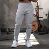 MECH-ENG Men's Active Tack Jogger Pants Fitness Tapered Sweatpants Slim Fit Trousers with Zipper Pockets(Light Gray X-Large) view 3