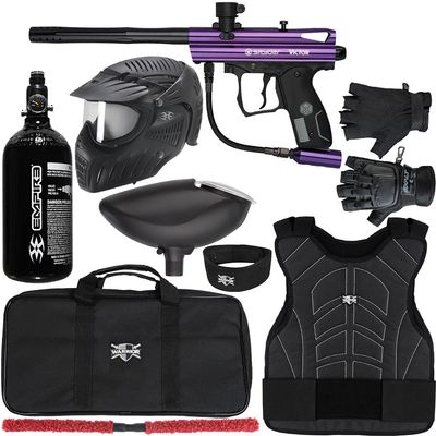 Action Village Kingman Spyder Victor Protector Paintball Gun Package Kit Protector 2 (Gloss Purple, Glove Size - Large/X-Large)