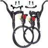 BUCKLOS MTB Hydraulic Disc Brakes, Mountain Bike Left Front 800mm Right Rear 1450mm Hydraulic Brake Set Aluminum Alloy Levers with Calipers PM/is Adapter Fit EBike/Fat Bike view 1