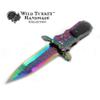 Wild Turkey Handmade Collection Two Tone Color Coated Folding Knife| Outdoor Survival Pocket Knife | Small one-Hand Knife Made of Stainless Steel Blade (5114RB-AM) view 2