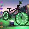 TINANA 2 Tire Pack LED Bike Wheel Lights Ultra Bright Waterproof Bicycle Spoke Lights Cycling Decoration Safety Warning Tire Strip Light for Kids Adults Night Riding (Green 2pack) view 1