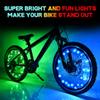TINANA 2 Tire Pack LED Bike Wheel Lights Ultra Bright Waterproof Bicycle Spoke Lights Cycling Decoration Safety Warning Tire Strip Light for Kids Adults Night Riding (Green 2pack) view 2
