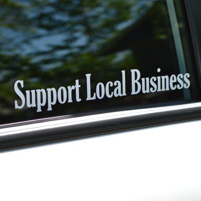 Support Local Business Decal, Vinyl Windshield/Window Die Cut Sticker