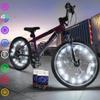TINANA 2 Tire Pack LED Bike Wheel Lights Ultra Bright Waterproof Bicycle Spoke Lights Cycling Decoration Safety Warning Tire Strip Light for Kids Adults Night Riding (White 2pack) view 1