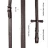 Exion 5/8" (16mm) Designer Stitched Raised Leather Rubber Reins | Premium Grip English Horse Reins with Hook Studs | Durable Non-Slip Reins for Jumping, Hunting, Eventing & Everyday Riding view 3