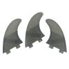 UPSURF Fibreglass Surfboard Fins M Size Thruster Double Tabs Fins Style (3 Fins) by Choose Color (Grey G7) view 2