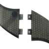 UPSURF Fibreglass Surfboard Fins M Size Thruster Double Tabs Fins Style (3 Fins) by Choose Color (Grey G7) view 4