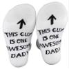 Father's Day Gifts Lettering Novelty Funny Cotton Socks For Mom and Dad (one size(fits for US6-14), white Dad) view 1