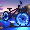 TINANA 2 Tire Pack LED Bike Wheel Lights Ultra Bright Waterproof Bicycle Spoke Lights Cycling Decoration Safety Warning Tire Strip Light for Kids Adults Night Riding (Blue 2pack) view 1