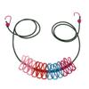 Inzopo Travel Camping Elastic Clothes Line with 12pcs Pegs Colorful Colorful view 1