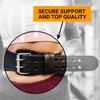 WARM BODY COLD MIND Weight Lifting Belt 4" - 100% Leather - Approved for Olympic Weightlifting, Waist/Back Support for Men Women, Powerlifting Gym Deadlift Bodybuilding Cross/Strength Training Squat view 3