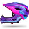 ROCKBROS Kids Full Face Helmet Kids Bike Helmets Lightweight Toddler Mountain Bike Helmet Detachable for MTB BMX Skating Cycling Scooter Safety Bicycle Helmets for Youth Child Boys Girls Ages 3-16 view 1