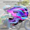 ROCKBROS Kids Full Face Helmet Kids Bike Helmets Lightweight Toddler Mountain Bike Helmet Detachable for MTB BMX Skating Cycling Scooter Safety Bicycle Helmets for Youth Child Boys Girls Ages 3-16 view 2