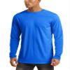 Bright Blue Long Sleeve Rashguard for Men - Sun & UV Protection Athletic T-Shirt for Outdoor Activities view 1