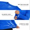 Bright Blue Long Sleeve Rashguard for Men - Sun & UV Protection Athletic T-Shirt for Outdoor Activities view 4