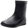 ANUFER Men's Mid-Calf Snow Rain Boots Outdoor Waterproof Gardening Farm Boots with Removable Fluff Lining Black SN01622 US7.5 view 2