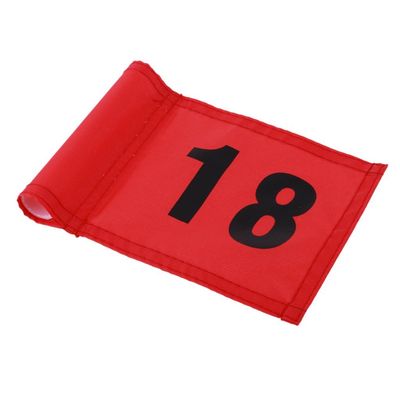 Inzopo Numbered 1/18 Professional Golf Putting Green Flag for Backyard Garden Golf Practice Sports Golfer Gift - 3 Colors Red with Number 18