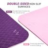 CAMBIVO Extra Wide Yoga Mat for Women and Men (72"x 32"x 1/4"), SGS Certified, Non-slip Large TPE Exercise Fitness Mat for Yoga, Pilates, Workout (6mm, A-Purple Rose) view 3