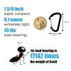 ABCOOL 10PCS Keychain Clips Mini Carabiner - 1 5/8inch Small Aluminum Durable Quick Release Auto Locking D-Shape Spring Loaded Wire Gate Clip for Home, Rv, Camping, Fishing, Hiking, Traveling view 2