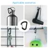 ABCOOL 10PCS Keychain Clips Mini Carabiner - 1 5/8inch Small Aluminum Durable Quick Release Auto Locking D-Shape Spring Loaded Wire Gate Clip for Home, Rv, Camping, Fishing, Hiking, Traveling view 3