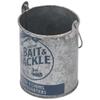 Lakeside Bait and Tackle Metal Bucket - Decorative Fishing Pail for Pencils, TV Remotes or Tools view 2