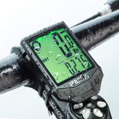 PRUNUS Bike Speedometer and Odometer Wireless Waterproof Bicycle Computer with Touch Sensor Switch, Big Digital LCD Screen, Automatic Wake-up for Outdoor MTB Road Cycling and Fitness