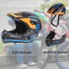 ROCKBROS Kids Full Face Helmet Kids Bike Helmets Lightweight Toddler Mountain Bike Helmet Detachable for MTB BMX Skating Cycling Scooter Safety Bicycle Helmets for Youth Child Boys Girls Ages 3-16 view 3