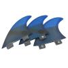 UP SURF Fibreglass Surfboard Fins M Size Thruster Double Tabs Fins Style (3 Fins) by Choose Color (Blue G7) view 1