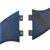 UP SURF Fibreglass Surfboard Fins M Size Thruster Double Tabs Fins Style (3 Fins) by Choose Color (Blue G7) view 4