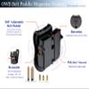 Double Magazine Holder, 9mm 10mm .40 .45 Single & Double Stack Magazine Pouch, Universal Magazine Holster for Glock/Sig sauer/S&W/Beretta/Taurus/H&K/Springfield/CZ/Ruger/1911 Mags view 2