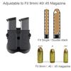 Double Magazine Holder, 9mm 10mm .40 .45 Single & Double Stack Magazine Pouch, Universal Magazine Holster for Glock/Sig sauer/S&W/Beretta/Taurus/H&K/Springfield/CZ/Ruger/1911 Mags view 4