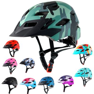 Kids Bike Helmet,Bavilk Kids Boys Girls Bike Helmets with LED Light Detachable Visor Children Youth Teen Multi-Sport for Skating Cycling Scooter Skateboard Adjustable & Lightweight 19.7"-22.4"