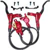 BUCKLOS MTB Hydraulic Disc Brakes, Mountain Bike Left Front 800mm Right Rear 1450mm Hydraulic Brake Set Aluminum Alloy Levers with Calipers PM/is Adapter Fit EBike/Fat Bike view 1