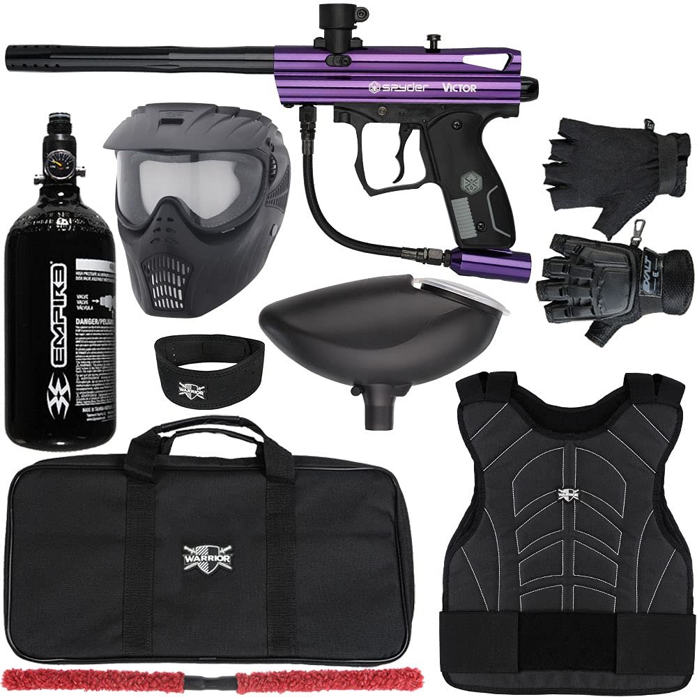 Action Village Kingman Spyder Victor Protector Paintball Gun Package Kit Protector 1 (Gloss Purple, Glove Size - Large/X-Large)