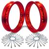 50 Caliber Racing Qty 2 Red 10" Wheel With Spokes Fits Honda xr crf xr50 crf50 view 1