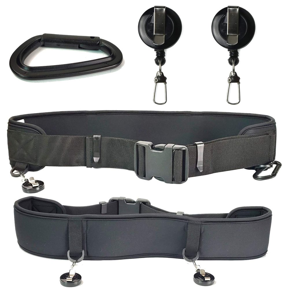 Riverruns Fly Fishing Wading Belt, Adjustable Fly Fishing Belt with Tools for Men Kayaking.