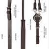 ExionPro Exion Leather and Rope Draw Reins for Horses, 6/8-19 mm Wide 90 inches Long with Buckle Guard Handle and Quick Snap | Premium Equestrian Training Draw Rein for Horses view 4