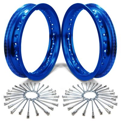 Qty 2 Blue 50 Caliber Racing 10" Wheel With Spokes Fits Honda xr crf xr50 crf50
