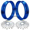 Qty 2 Blue 50 Caliber Racing 10" Wheel With Spokes Fits Honda xr crf xr50 crf50 view 1