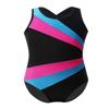 Agoky Girls One-Piece Gymnastics Ballet Leotard Camisole Leotard Dance Dress Top Dancewear Jumpsuit Blue&Rose Red 5-6 view 1