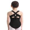 Agoky Girls One-Piece Gymnastics Ballet Leotard Camisole Leotard Dance Dress Top Dancewear Jumpsuit Blue&Rose Red 5-6 view 2