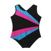 Agoky Girls One-Piece Gymnastics Ballet Leotard Camisole Leotard Dance Dress Top Dancewear Jumpsuit Blue&Rose Red 5-6 view 3