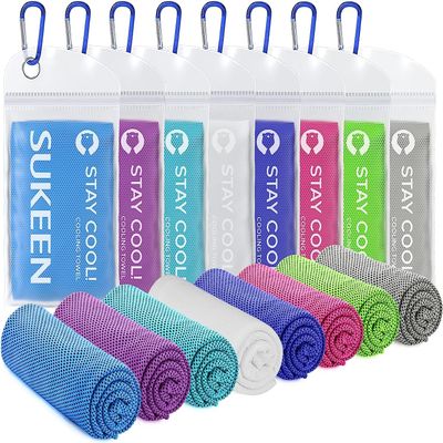 Sukeen Cooling Towel (40"x12"),Ice Towel,Soft Breathable Chilly Towel,Microfiber Towel for Yoga,Sport,Running,Gym,Workout,Camping,Fitness,Workout & More Activities
