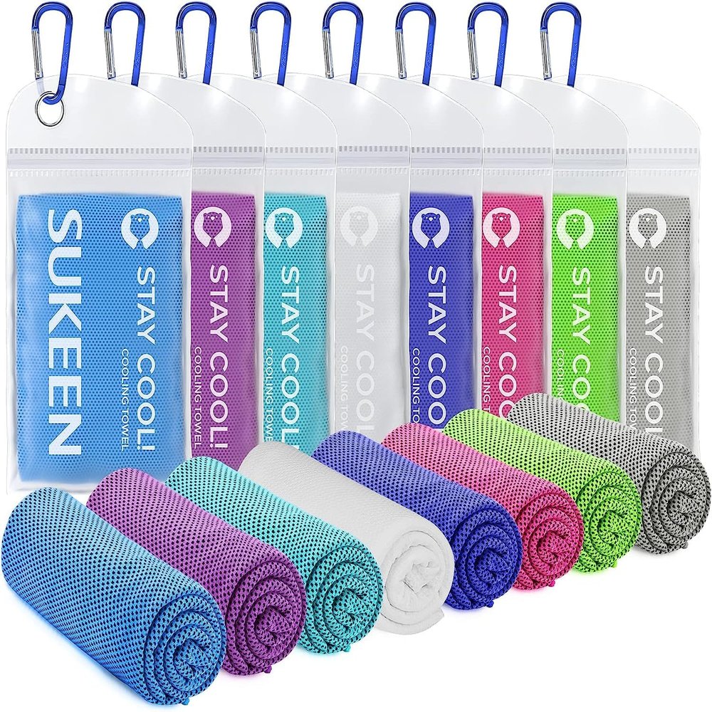 Sukeen Cooling Towel (40"x12"),Ice Towel,Soft Breathable Chilly Towel,Microfiber Towel for Yoga,Sport,Running,Gym,Workout,Camping,Fitness,Workout & More Activities