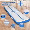 FBSPORT 13.12ft Inflatable Air Gymnastics Mat Training Mats 4 inches Thickness Gymnastics Tracks for Home Use/Training/Cheerleading/Yoga/Water with Pump Blue view 3