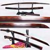 GLW Sword 41" Japanese Samurai Sword Katana Black&Red Folded Steel Clay Tempered Full Tang view 1