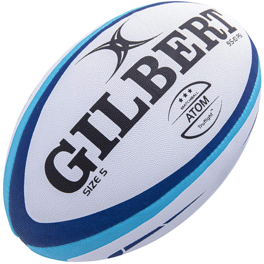 Gilbert Atom Rugby Ball [Each]  Blue  Size 5  Conforms to World Rugby Specifications