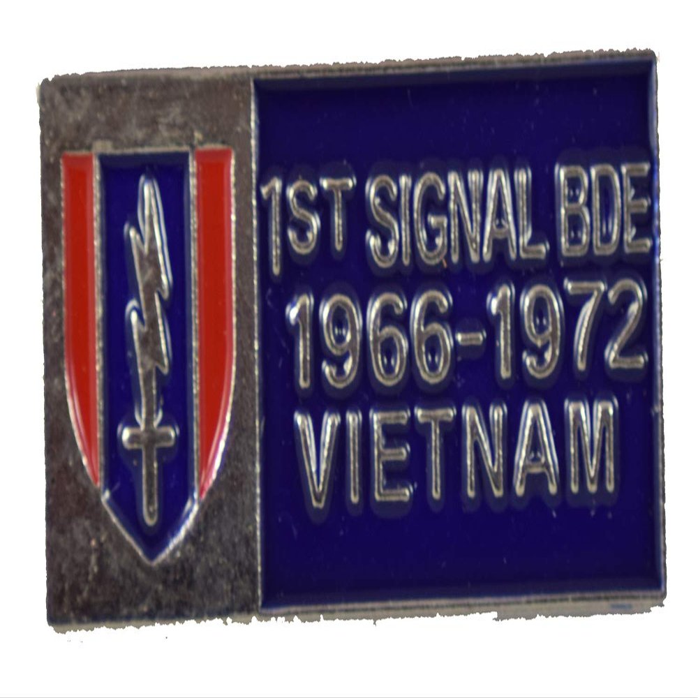 1st Signal Brigade Vietnam LAPEL PIN OR HAT PIN - Size 1 1/8" - VETERAN OWNED BUSINESS