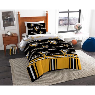 Northwest NHL Pittsburgh Penguins Unisex-Adult Rotary Bed in a Bag Set, Twin, Rotary